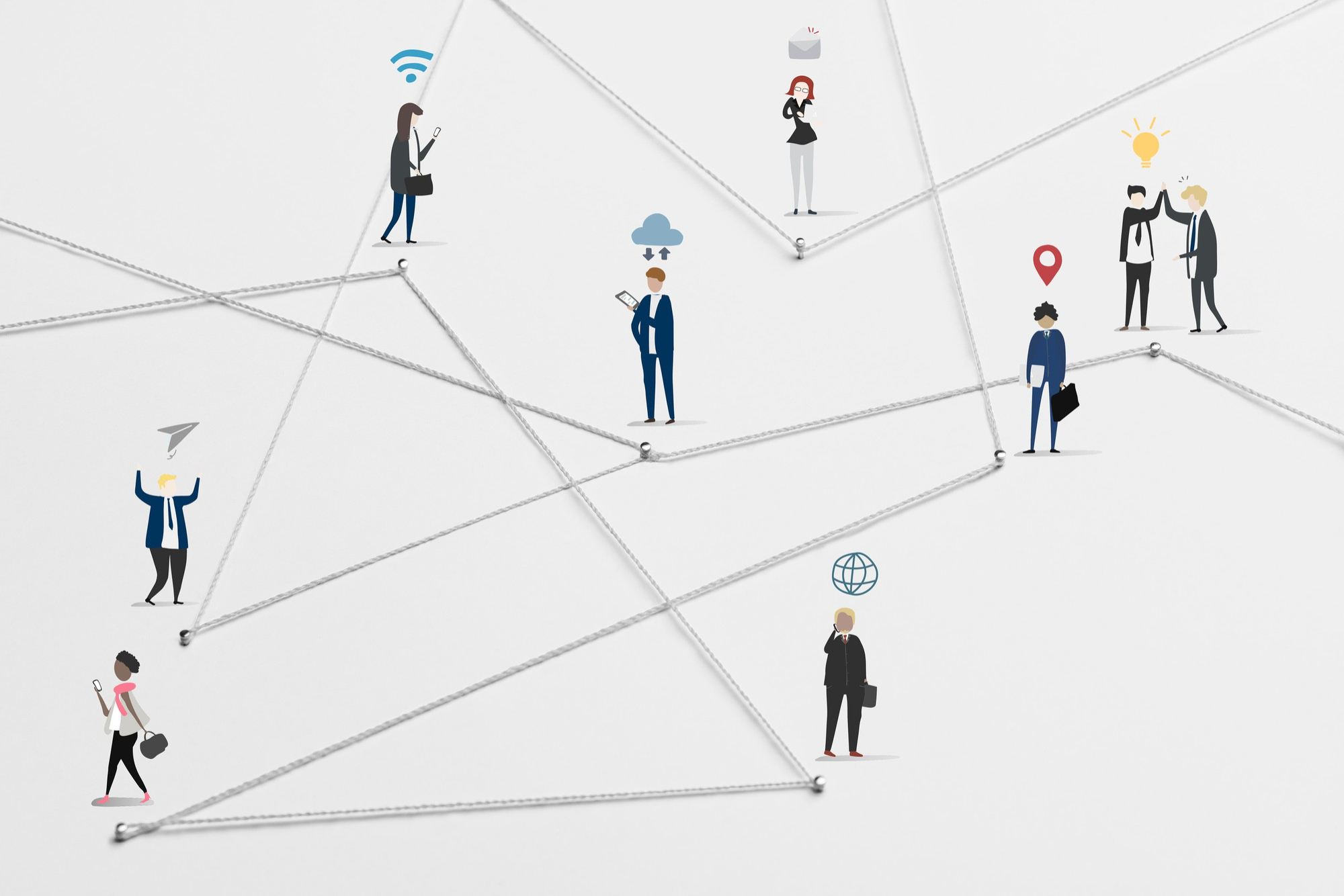 global communication background business network design