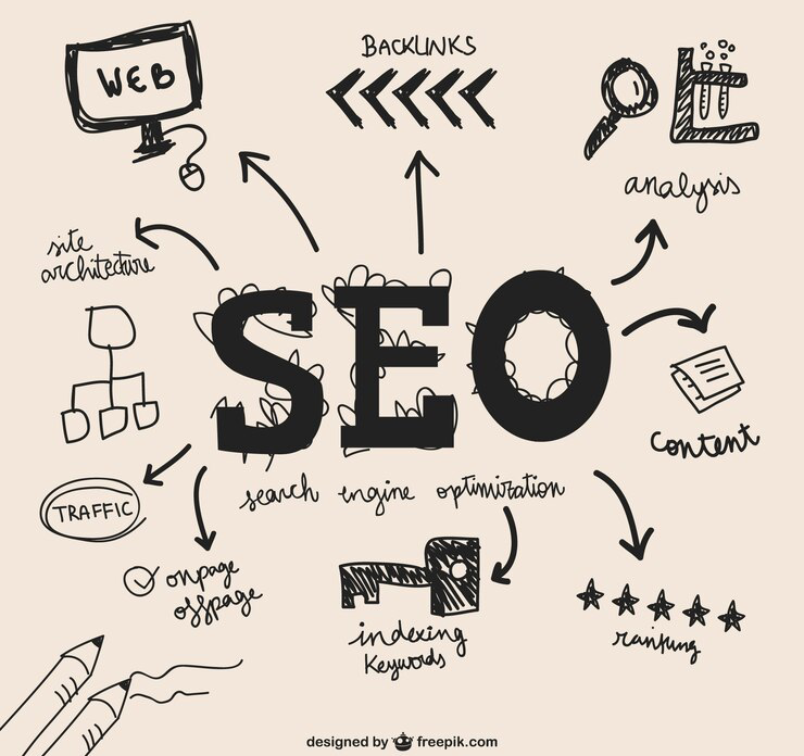 seo elements background flat style 23 2147765279 1