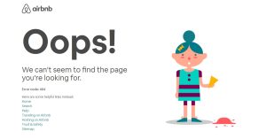 Reference image of 404 page of Airbnb
