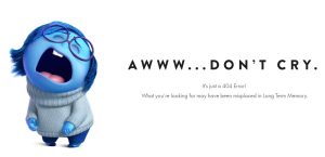 Reference image of 404 page of Pixar