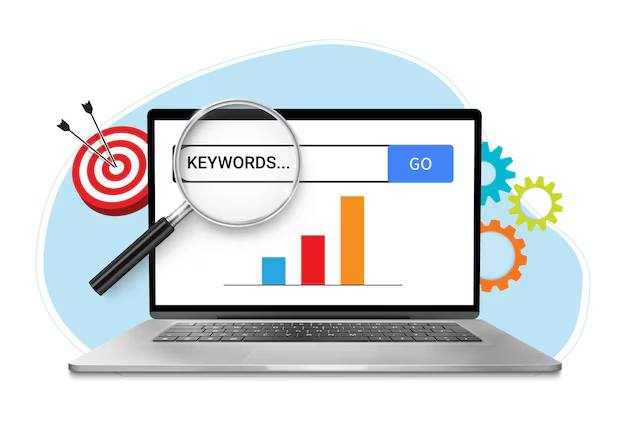 keyword research seo optimization web analysis seo with magnifying glass design concept 992054 141